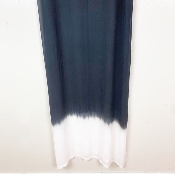 LACAUSA Sheer Maxi Length Ombre Dip Dye Dress Swimsuit Gauzy Coverup US S - Picture 4 of 13
